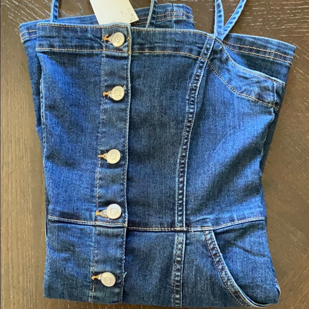 Denim Button-Up Dress